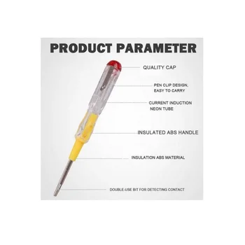 1 Ks LED Elektrický Test Tester Pen100-500V Skrutkovač Multifunkčné Test Ceruzka Elektrikár Údržba Pracovník