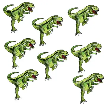 10Pcs/Set Diy Dinosaura Pruhy Patch Vyšívané Škvrny Na Oblečení Jurský Park Patch Nálepky Žehlička Na Škvrny Na Oblečení