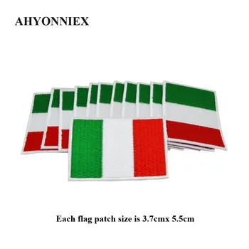 10PCS/Veľa Kvalitných Taliansko Výšivky Vlajka Patch Armády Žehlička Na Vlajky Škvrny Odznaky Pre Oblečenie, Tašky Džínsy Ramenný Nášivka