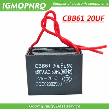 1pcs CBB61 20uf začína kapacita AC Ventilátor Kondenzátor igmopnrq 450V CBB 20uf Motor Spustiť Kondenzátor