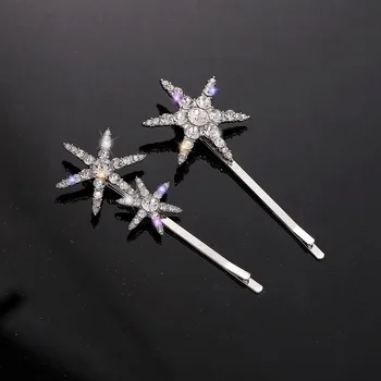2 ks sada Luxusných Crystal Snowflake sponky do vlasov sponky do Vlasov pre Ženy kórejský Štýl pokrývku hlavy Šperky Nevesta Svadobné Doplnky do Vlasov NOVÉ