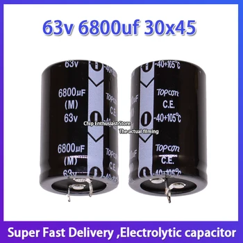 2 ks TOPCON hliníkové elektrolytický kondenzátor 63v 6800uf 30x45 TOPCON zbrusu nový 6800uf 63v