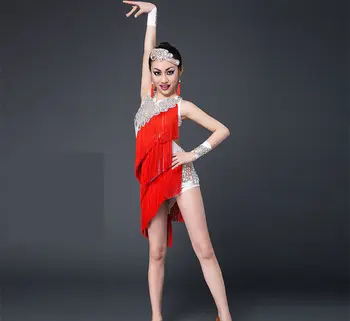 2016 Sexy Latinské Tanečné Šaty Ženy, Dievčatá Polyester Flamengo Salsa Samba Tango Spoločenský Kostým Súťaž Lady Tanec Top