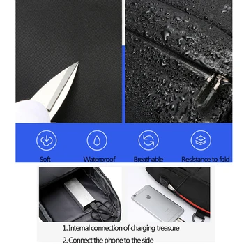 2020 Nylon pánske Nepremokavé USB Multifunkčné Crossbody Taška Tašky cez Rameno Pack Messenger Hrudníka Taška Krátky Výlet Cestovanie pre Mužov