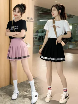 2020 Veľké Veľkosti Preppy školskú uniformu vysoký pás skladaný sukne Kawaii Harajuku Sukne ženy, dievčatá lolita a-line námorník sukne