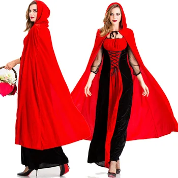 2021 Nové Halloween Upír Jednotné Nové Little Red Riding Hood Kostým Hrad Kráľovná Kostým Pre Dospelých Cosplay Kostým
