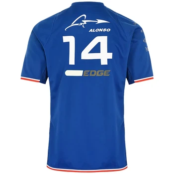 2022 Nové F1 T-Shirt Úradný Hot Predaj Závodné Súťaže Letné T-Shirt Vzorec Jeden Alpine F1 Tím Alonso Modrá Krátky Rukáv