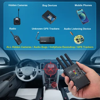 2022 Nový Záznam Professional RF Signál Detektor GSM Audio Vyhľadávanie GPS Testov na Detekciu Anti-Spy Chybu Silný Magnet Finder G638