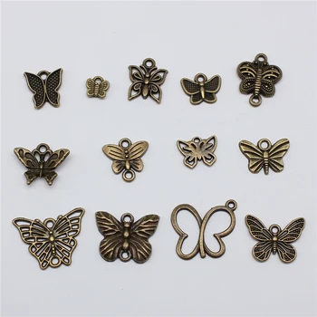 20pcs Vintage Bronzovej Farbe Motýľ Charms Prívesky KUTILOV, Remeselníkov, Takže Zistenia Ručne vyrábané Šperky Tibetskej