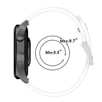 22 mm Silikónové Hodinky Remienok pre Huawei Watch3 GT2 Pro Zápästie band Náramok Smartwatch Príslušenstvo Samsung Galaxy Sledovať 42mm 45MM