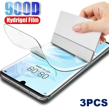 3KS Screen Protector Pre Huawei P50 P30 P40 P20 Lite Pro Hydrogel Fólia Pre Huawei P Smart 2021 2020 2019 Y9S film Protektor
