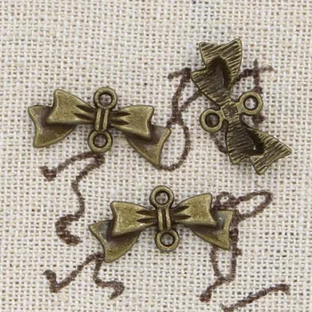 40pcs Charms Bowknot Odkaz Luk Konektor 20x9mm Antické Bronzové Striebornej Farbe Á Prívesky, Takže DIY Ručne vyrábané Šperky Tibetskej