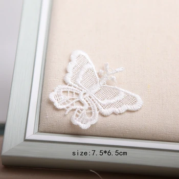 5 KS/Set 3D Výšivky Motýľ Čipky Textílie Stereoskopické Škvrny pokrývku hlavy DIY Oblečenie, Šitie Dodávky Zdobia Príslušenstvo