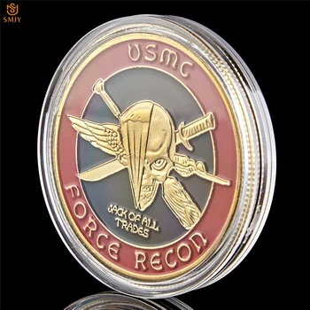 5 KS USA Výzvou Mince Námorníctvo Námornej Pechoty Usmc Force Recon Vojenské Non-Mena Zlaté Mince Kolekcia Dary