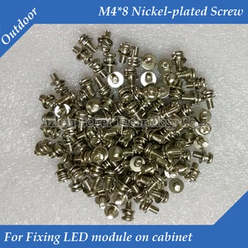 500pcs/veľa Pre stanovenie Vonkajšie LED moduly na LED displeji skrine M4*8 LED modul, nikel-á skrutka