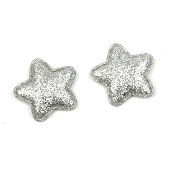 60Pcs 2.7 cm Glitters Star tvar Čalúnená Appliqued Pre Deti pokrývku hlavy Príslušenstvo DIY škvrny nalepovacie taška šperky, dekorácie