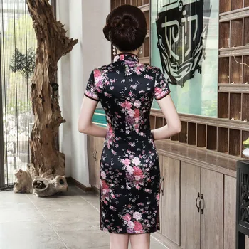 6XL Vintage Dámske Večerné Svadobné Šaty Tradičné Mandarin Golier, Krátke Cheongsam Elegantné Tenké Letné Šaty Šaty