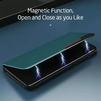 A52 S 52S A528B Zobraziť Okno Smart Flip puzdro Pre Samsung Galaxy A52S 5G Kryt Luxus Na Pôvodné Magnetické Kožené Telefón Fundas