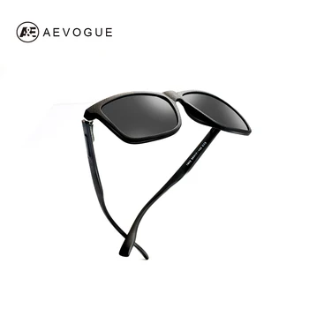 AEVOGUE Polarizované slnečné Okuliare, Kožené Rám Luxusné TR90 Námestie Retro Slnečné Okuliare Pre Mužov/Ženy Jazdy gafas UV400 AE0628