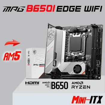 AMD B650 Doske DDR5 Ryzen 7000 Series Procesor M. 2 AMD EXPO MSI MPG B650I EDGE WIFI AM5 Doske 128GB TPM 2.0 Mini-ITX