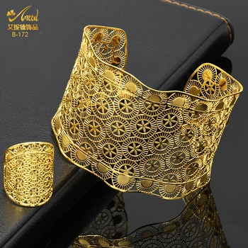 ANIID Nigérijský Nastaviteľné Reťazca Náramok S Krúžkom Pre Ženy Dubaj Luxusný Náramok Afriky Arabských Šperky Blízkom Východe Šperky Darček