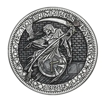 Aqumotic Pamätné Mince Prívesok Dekor Morgan Pútnik Mince Smrť Kosu Čas, Ktorý Uplynul Remake Starých Antických Náhrdelník