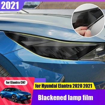 Auto film zmena farby film vhodné na Hyundai Elantra Avante CN7 20 21 Auto predné svetlo zadné svetlo čiernej lampa film