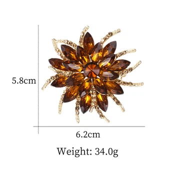 Baiduqiandu Značka Vysokej Kvality Shinning Crystal Trendy Kvet Brošňa Kolíky Šperky v Najrôznejších Farieb pre Ženy