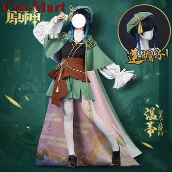 Cos-Mart Hra Genshin Vplyv Venti Cosplay Kostým Sladké Krásne Combat Uniform Žena Činnosť Strany Úlohu Hrať Oblečenie Nové