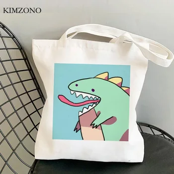 Dinosaurov nákupní taška eko opakovane plátno shopper taška opakovane sacola boodschappentas reciclaje cabas