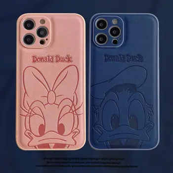 Disney Donald Duck Daisy Doraemon Odnímateľný Telefón púzdra Pre iPhone 13 12 11 Pro Max XR XS MAX X Zadný Kryt