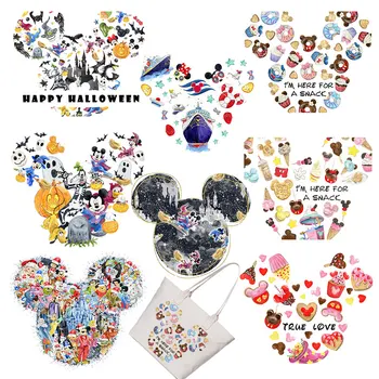 Disney Mickey Mouse Železa-na Prevody Záplaty pre Deti Oblečenie Bunda Samolepiace záplaty Tepelné Prestupy Obtlačky Patch