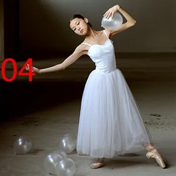 Dospelých Dlho Tutu Profesionálne Biely Balet Labutie Jazero Kostým Balet Balet Tutu Šaty Výkon dancewear