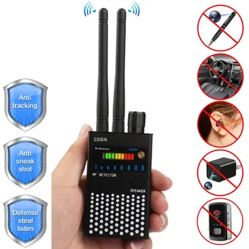 Dve Antény Professional Radio Frekvencia Detekcie Zariadenie GPS RF Signálu Detektora Anti Wiretapping Bezdrôtové Kamery Rozpozná G318A