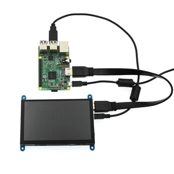 EQV 5 palcový Prenosný Monitor HDMI 800 x 480 Kapacitný Dotykový Displej LCD Displej pre Raspberry Pi 4 3B+/ PC/Banán Pi