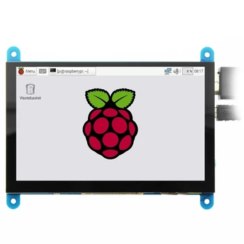 EQV 5 palcový Prenosný Monitor HDMI 800 x 480 Kapacitný Dotykový Displej LCD Displej pre Raspberry Pi 4 3B+/ PC/Banán Pi