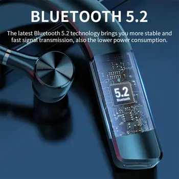 F19 Business Blue-tooth Slúchadlá ENC Digitálny Displej Jednostranné Handsfree Bezdrôtové Slúchadlá Visí-ear Športové Slúchadlá