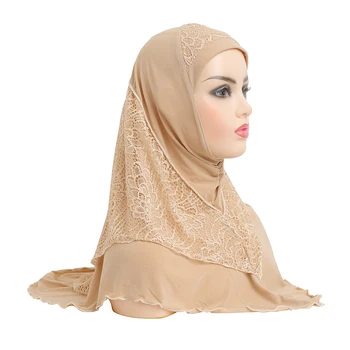 H126 Dospelých alebo veľké dievčatá stredných 70*60 cm modlite sa hidžáb moslimských hidžáb šatku islamskej šatky klobúk amira vytiahnuť na headwrap