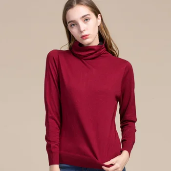 Hodváb cashmere zelený sveter svetre žena tshirts turtleneck sexy top červené dámske topy jumper ženy oblečenie pulóver kórejský 21