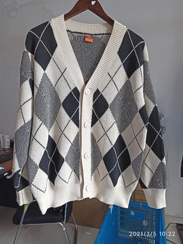 IEFB koberčeky kintted cardigan sveter pánske kórejský móda jeseň vrchné oblečenie bežné tvaru oblečenie vintage nadrozmerné 9Y4523