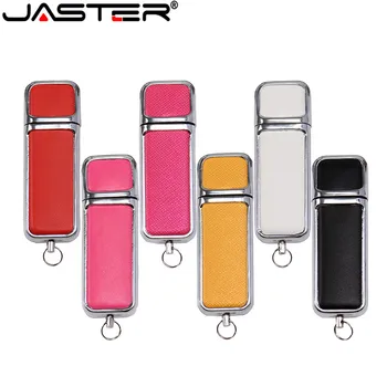 JASTER 2.0 USB Flash Disky skutočná kapacita 3 farby Kože, 4 GB 8 GB 16 GB 32 GB keychain kl ' úč 64GB flash Memory stick Pero Jednotky