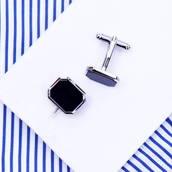 KFLK Šperky, Módne tričko cufflink pre pánske Značky Black putá odkaz Veľkoobchod bouton Kvalitné Luxusné Svadobné hostí