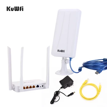 KuWFi 300mbps Wireless Router+High Gain Wifi USB Adaptér 300Mbps Vysoký Výkon Wifi Router jeden Súbor Rozšíriť Wifi Signál Zdieľať 32users