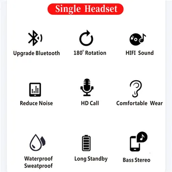 Lenovo HX106 Originálne Bluetooth Slúchadlo Pro Ucho Bezdrôtová 5.0 Slúchadlá S Mikrofónom 40 Hodín Na vedenie Stretnutí
