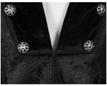 Mens Steampunk Vintage Tailcoat Bunda Gotický Viktoriánskej Frock Kabát Jednotné Halloween Fáze Výkonu Stredoveký Kostým