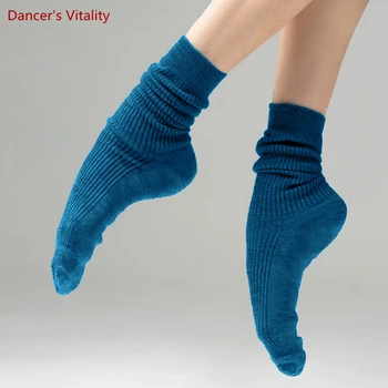 Moderný Tanec Ponožky Farbou Krytý protišmykových Uprostred Trubice Vysokým Pásom pre Dospelých, Brušný Tanec Balet Praxi Príslušenstvo Ponožka