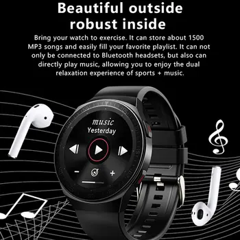 MT3 Smart Hodinky Mužov 8G Pamäť Hudba Bluetooth Hovor Smartwatch plne Dotykový Displej Nahrávania Náramok Pre IOS a Android
