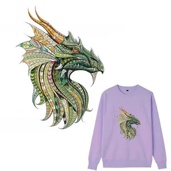 Módne Farebné Dragon Kohútik Žehlička Na Patche Pre DIY Prenos Tepla Oblečenie T-Shirt Tepelnej Samolepky, Dekorácie Tlač