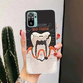 Múdrosť Zubov, Zubný lekár, Zubný Pre Xiao Redmi 10 10A 10C 9 9A 9C 9T Telefón Prípad 7 8 8A 7A 6 6A S2 K20 K40 K30 Pro Prime Kryt Coque