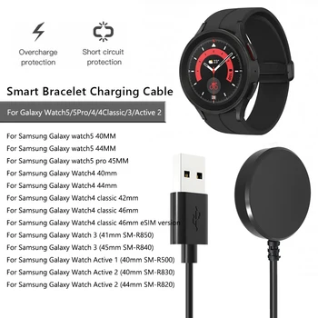 Nabíjací Kábel Pre Samsung Galaxy Sledovať 5/5 Pro/4/3 Aktívne 1 2 Smartwatch USB Nabíjací Kábel, Držiak Dock Držiak Non-slip Base
